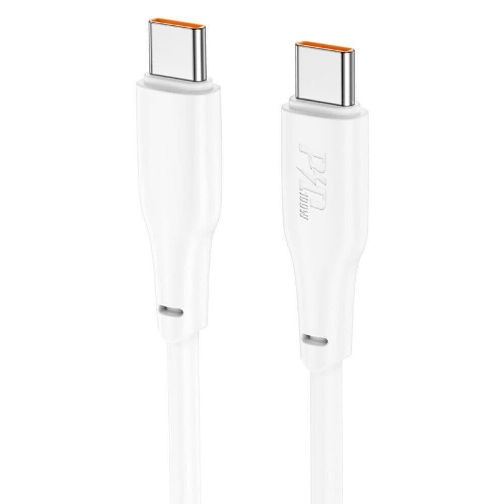 Кабель HOCO X93 Type-C to Type-C 100W, 1m, White