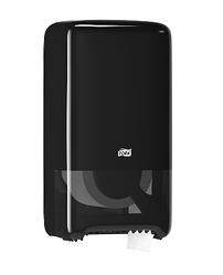 Tork диспенсер для туалетного паперу Mid-size в міді рулонах на 2 рулони, чорний, арт. 557508