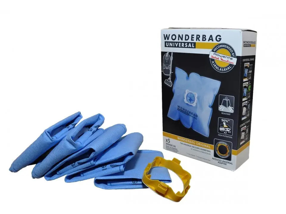 Комплект мішків (5 шт.) Wonderbag Classic з адаптером для пилососа Rowenta WB406140