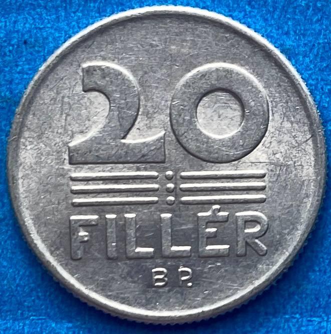 Монета Угорщини 20 філеров 1977-79 рр., фото 1