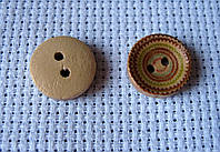 Пуговица деревянная, круглая, 13 мм