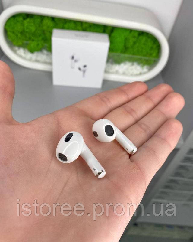 Навушники AirPods 3 Apple lux білі, гарнітура аір подс без помилки gen ...