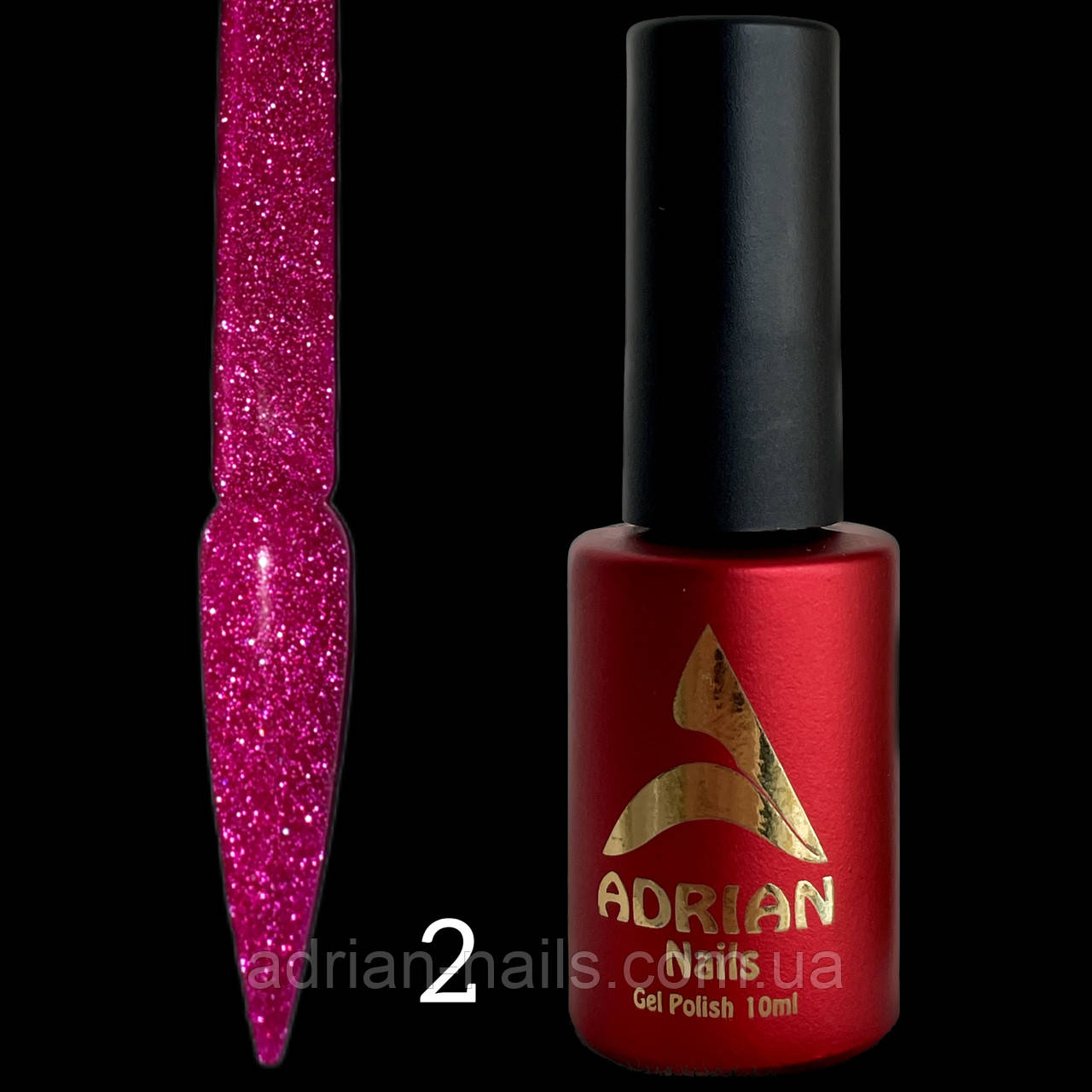 Світловидбиваючий Неоновий Гель Лаки Adrian Nails 10мл -  №2