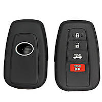 Силиконовый чехол для авто ключа для Toyota Тойота Corolla Rav 4 Camry 70 CHR Prado 150 Highlander 4 кнопки