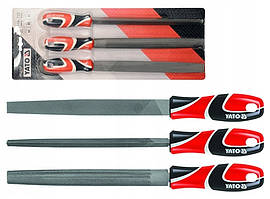 Напильники по Металу №2, 250 мм Набір 3 шт YATO (YT-6237)