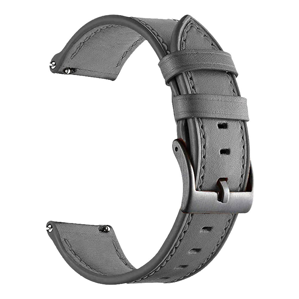 Ремінець шкіряний для годинника 22 мм темно-сірий для Xiaomi Mi Watch 2 Pro / S3 / S2 / S1