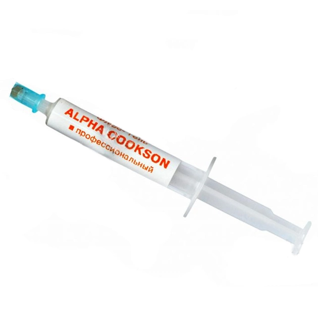 Флюс гель ALPHA COOKSON в шприці, для встановлення SMD компонентів