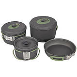 Набір посуду Bo-Camp Explorer 4 Pieces 19 Hard Anodized Grey/Green (2200241), фото 3