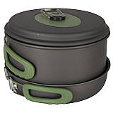 Набір посуду Bo-Camp Explorer 3 Pieces Hard Anodized Grey/Green (2200239), фото 3