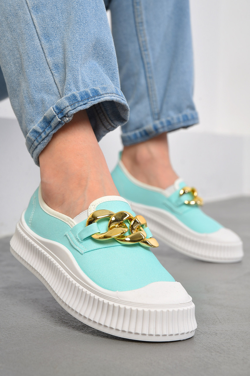 Сліпони жіночі бірюзового кольору р.36 180429T Безкоштовна доставка, фото 1