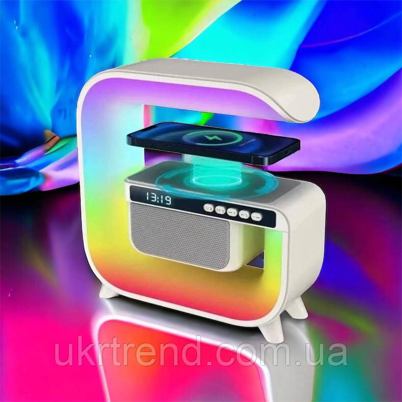 Світильник з бездротовою зарядкою RGB G3, Розумний нічник з бездротовою зарядкою BZ-810 для смартфона