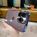 Чохол TPU+PC Glittershine для Apple iPhone 14 Pro (6.1") Dark Blue, фото 5