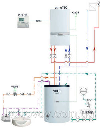Пакетне пропонування No1 atmoTEC plus VU INT + бойлер uniSTOR VIH R (120, 150, 200) + VRT 50, фото 4
