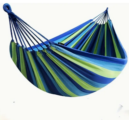 Гамак тристичний посилений гавайський підвісний 200х80 Синій із довгою планкою