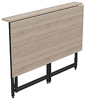 Комп'ютерно-письмовий складаний стіл для роботи в стилі Лофт Fold FL1000 (1000х600х750Н) чорний Дуб сонома AMF