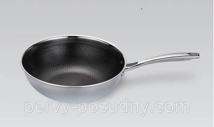Сковорода з антипригарним покриттям PFLUON із захисною насічкою 28см 9090-28WOK