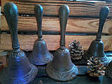 Колокол настільний, литий чавун, чаша.100 мм, висота 7,2 см Big Bells Hand Made Cast Iron Craft LOFT, фото 4