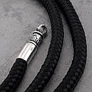 Шовкова срібна цепочка і підвіс Ангел хранитель. Срібна ладанка Архангел Михайло і шовковий шнурок з срібним замком, фото 8