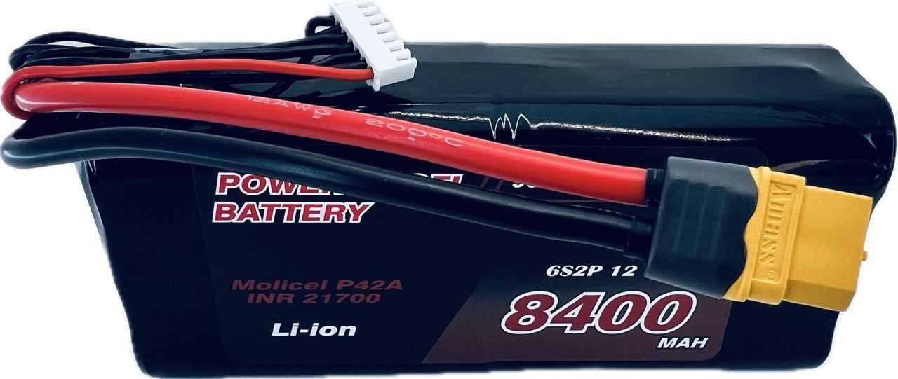 Акумуляторна батарея для FPV дрону 6S2P Li-Ion Molicel P42A, 8400mAh POWER PROFI, 8.4