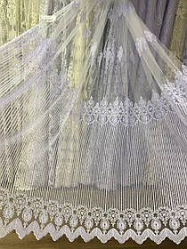 Тюль біла фатинова корд заввишки 2,8 м.