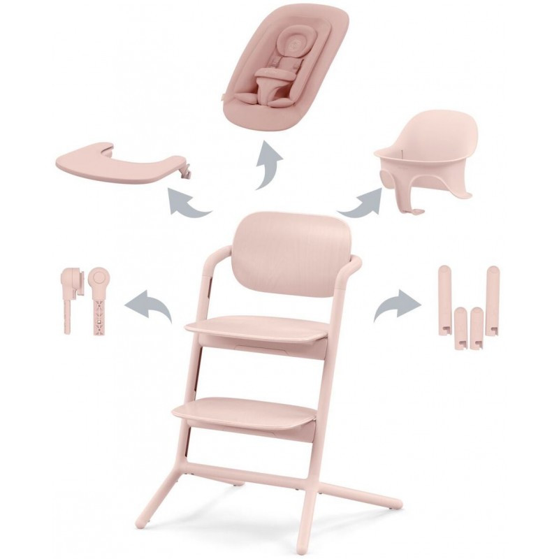 Cybex Lemo pearl pink стільчик для годування 4 в 1
