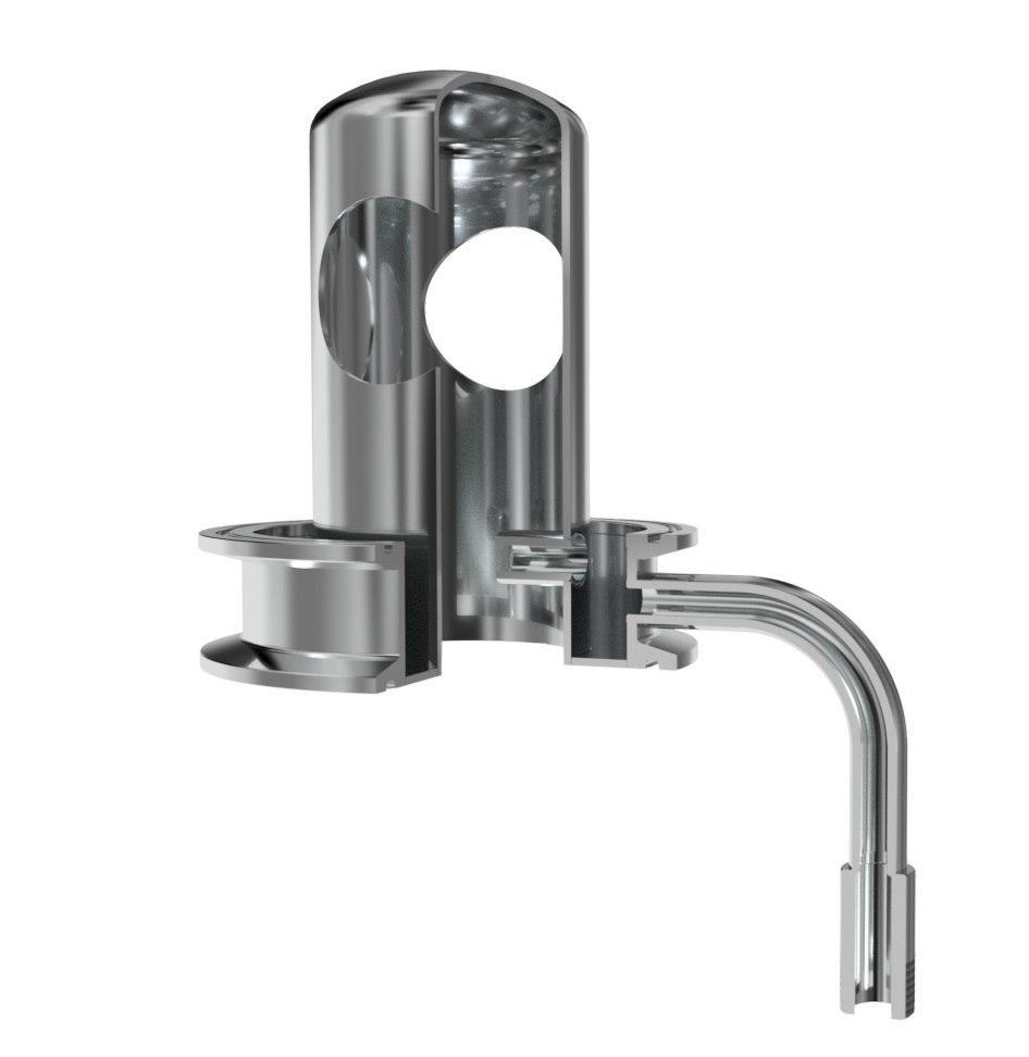 Вузол відбору по рідині з концентратором флегми 3" кламп (каркас), фото 1