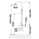 Душова система універсальна Qtap Jay на три споживачі (з виливом) QTJAY111CRW45555 Chrome/White, фото 2