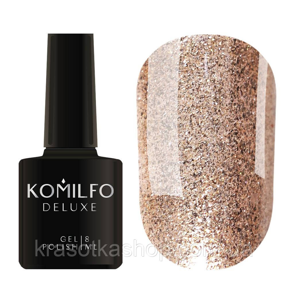 Гель-лак Glitter Colletion G009 (яскраве золото, насичений мікроблиск) Komilfo, 8 мл
