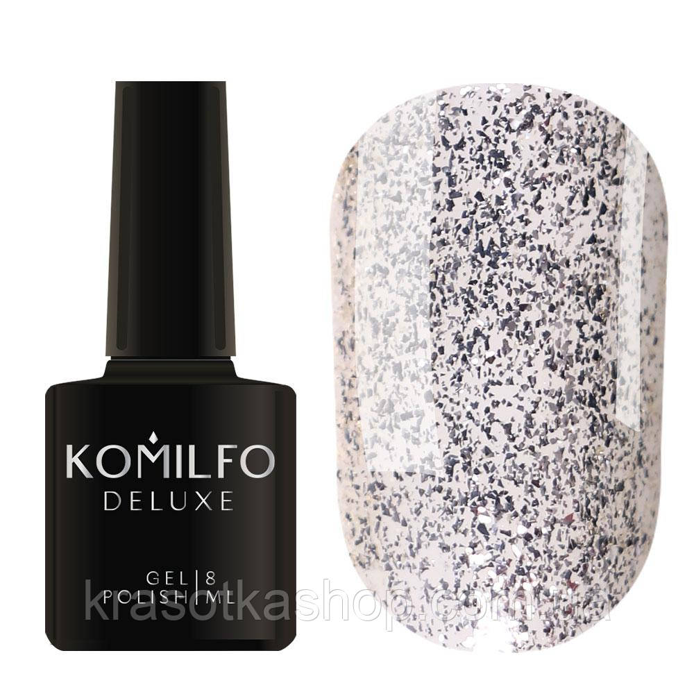 Гель-лак Glitter Colletion G011 (біле золото з блискітками) Komilfo, 8 мл