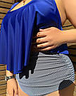 Роздільний купальник великих розмірів з синім топом, фото 3
