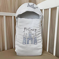 Конверт "Принц" Зима з ортопедичним матрацем Білий Атлас,кулір арт.27079805  34*70см.(р)