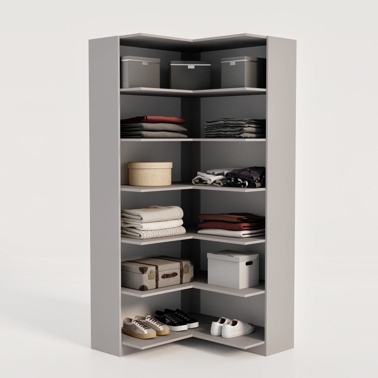 Модуль гардеробний шафа гардеробна 2100х900х900 мм Сірий, фото 1