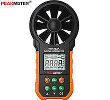 Цифровий анемометр PeakMeter PM6252A з функцією вимірювання об'ємних витрат повітря, діапазон 0,20-40,00 м/с