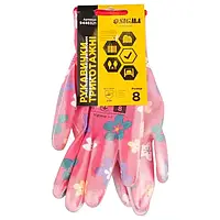 Рукавички  трикотажні, з покриттям, (манжета) SIGMA р.8