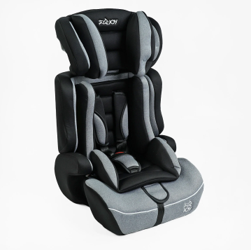 Дитяче автокрісло з бустером 1-12 років JOY TK-6209, група 1/2/3, вага дитини від 9-36 кг, сіре