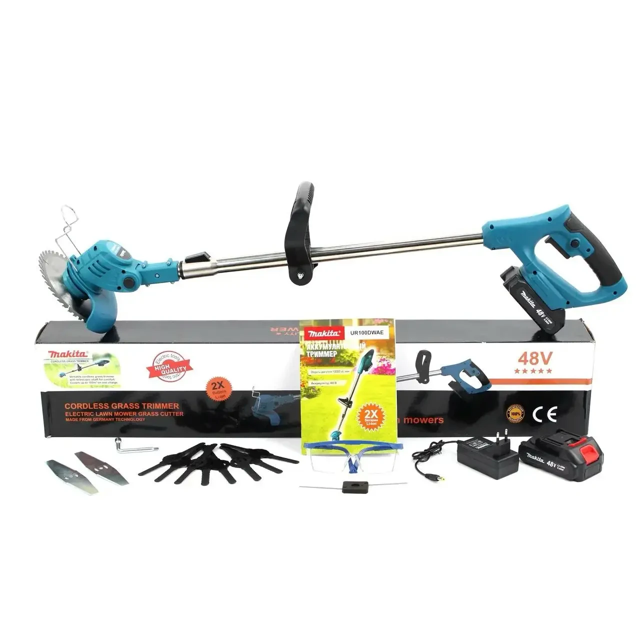 АКБ триммер для трави Makita UR100DWAE (36V, 4AH)