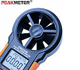 Анемометр PeakMeter PM6252B з USB-інтерфейсом, гігрометром та термометром, діапазон 0,20-40,00 м/с; 99990 м3/м, фото 4