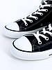 Кеди жіночі Converse All Star High black Конверси високі чорні з білим, фото 7