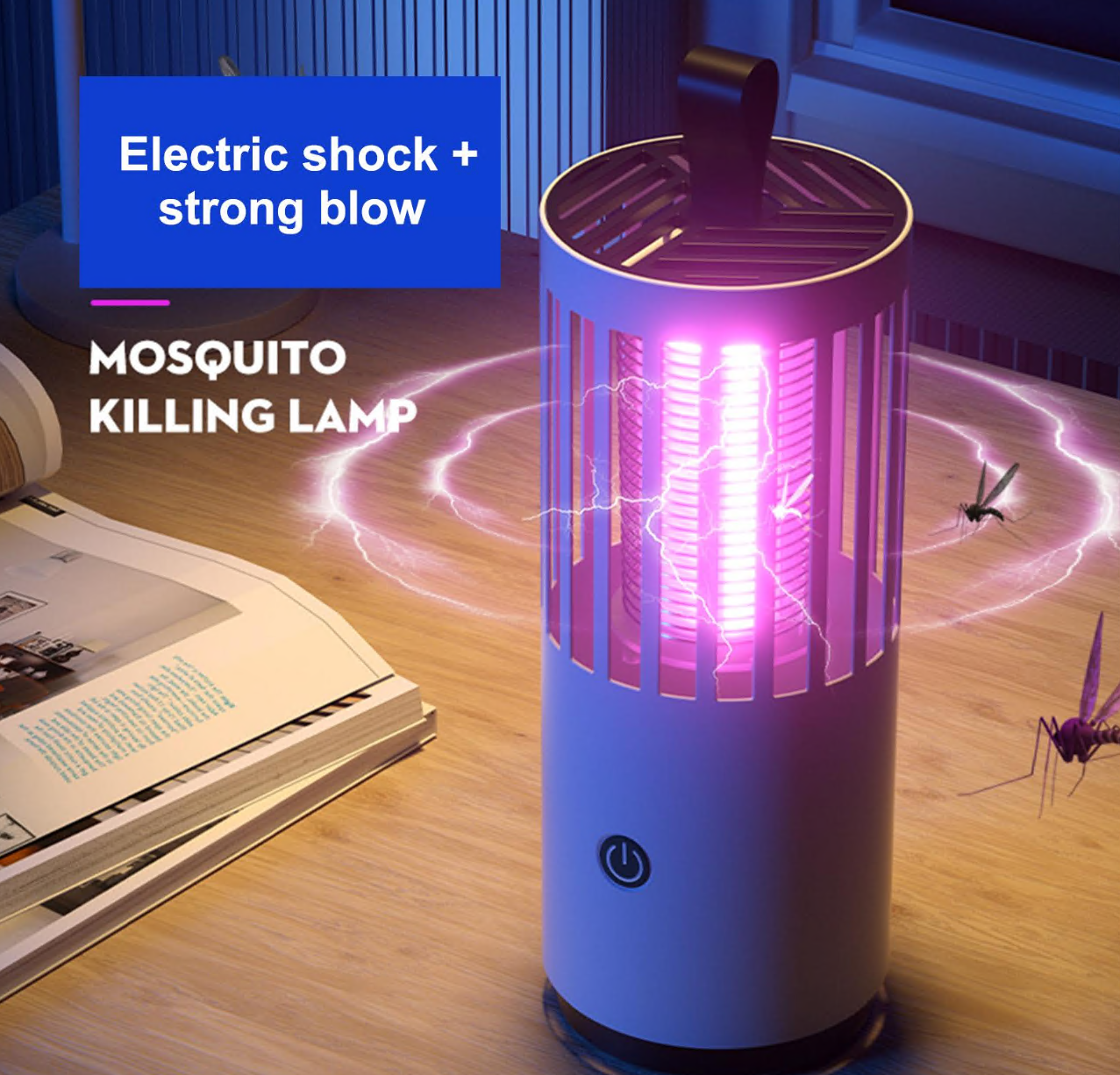 Пастка від комарів для знищення комах Mosquito USB портативна лампа-ловушка відлякувач від комарів, фото 1