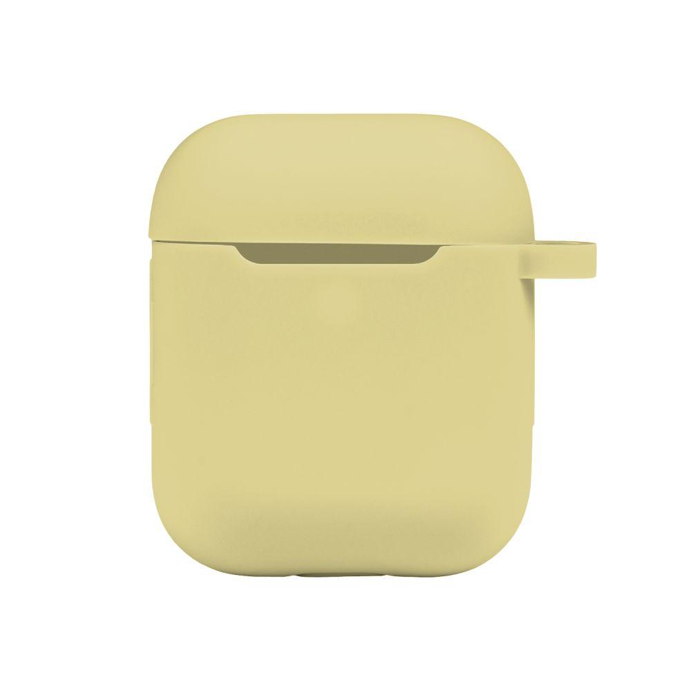 Футляр Silicone Case with hook для Airpods 1/2 Цвет 60.Crem yellow, фото 1