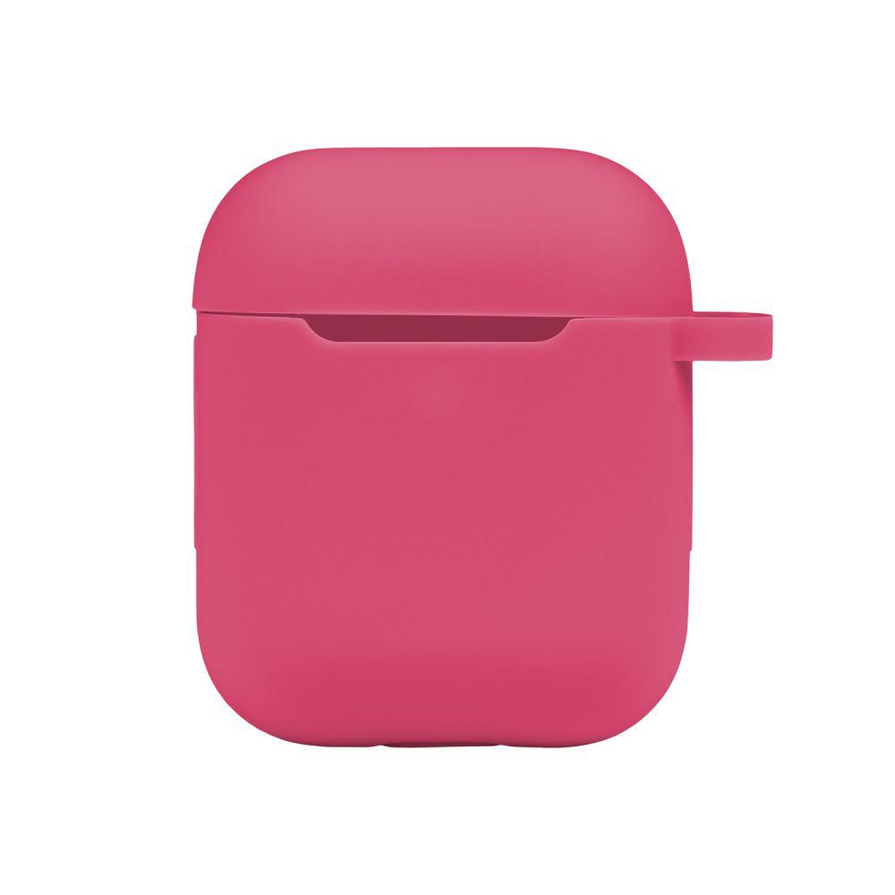 Футляр Silicone Case with hook для Airpods 1/2 Колір 38.Shiny pink, фото 1