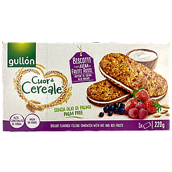 Печиво сендвіч Гуллон з йогуртом та ягодами Gullon 220g 8шт/ящ (Код: 00-00003597)