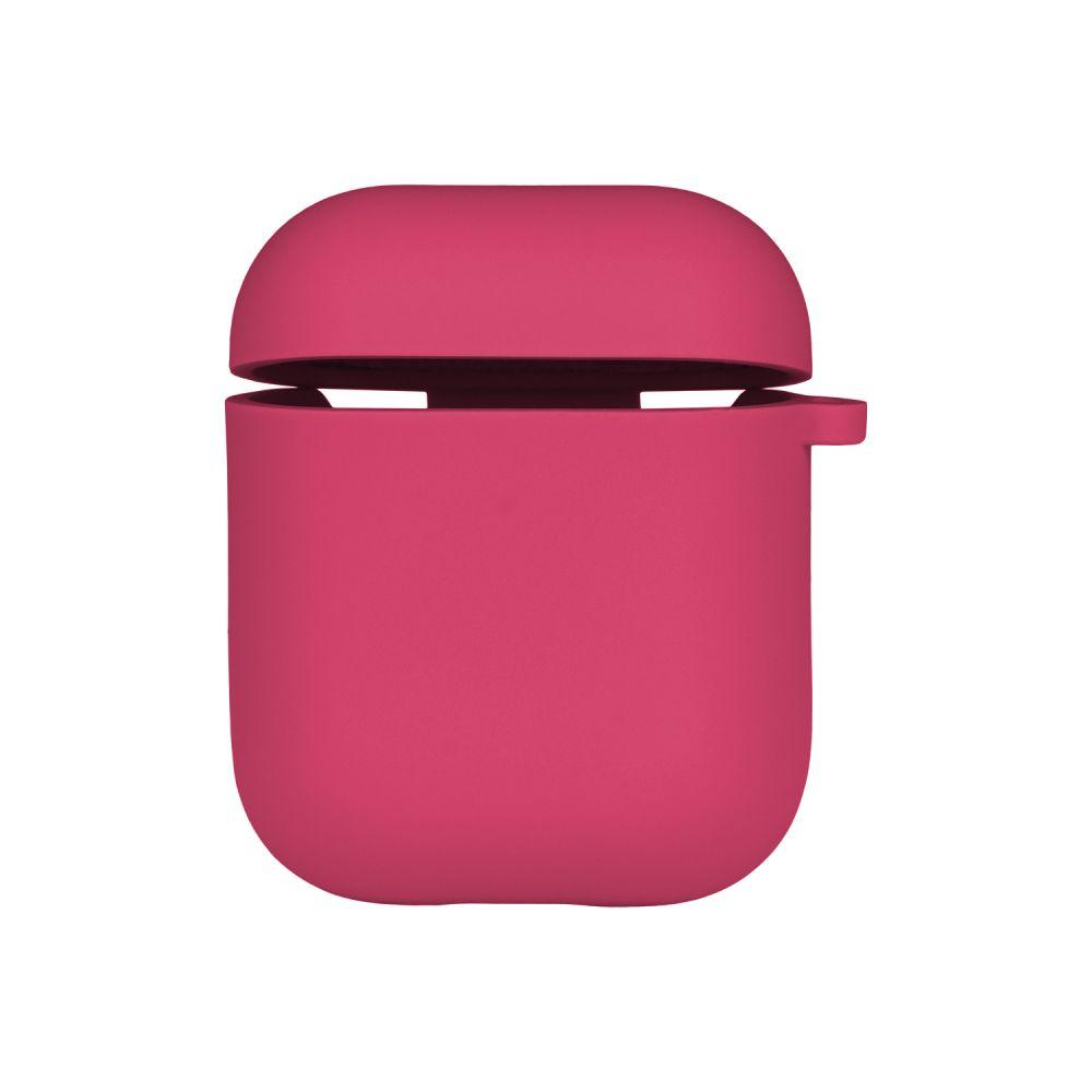 Футляр Silicone Case with microfibra для Airpods 1/2 Колір 38.Shiny pink, фото 1