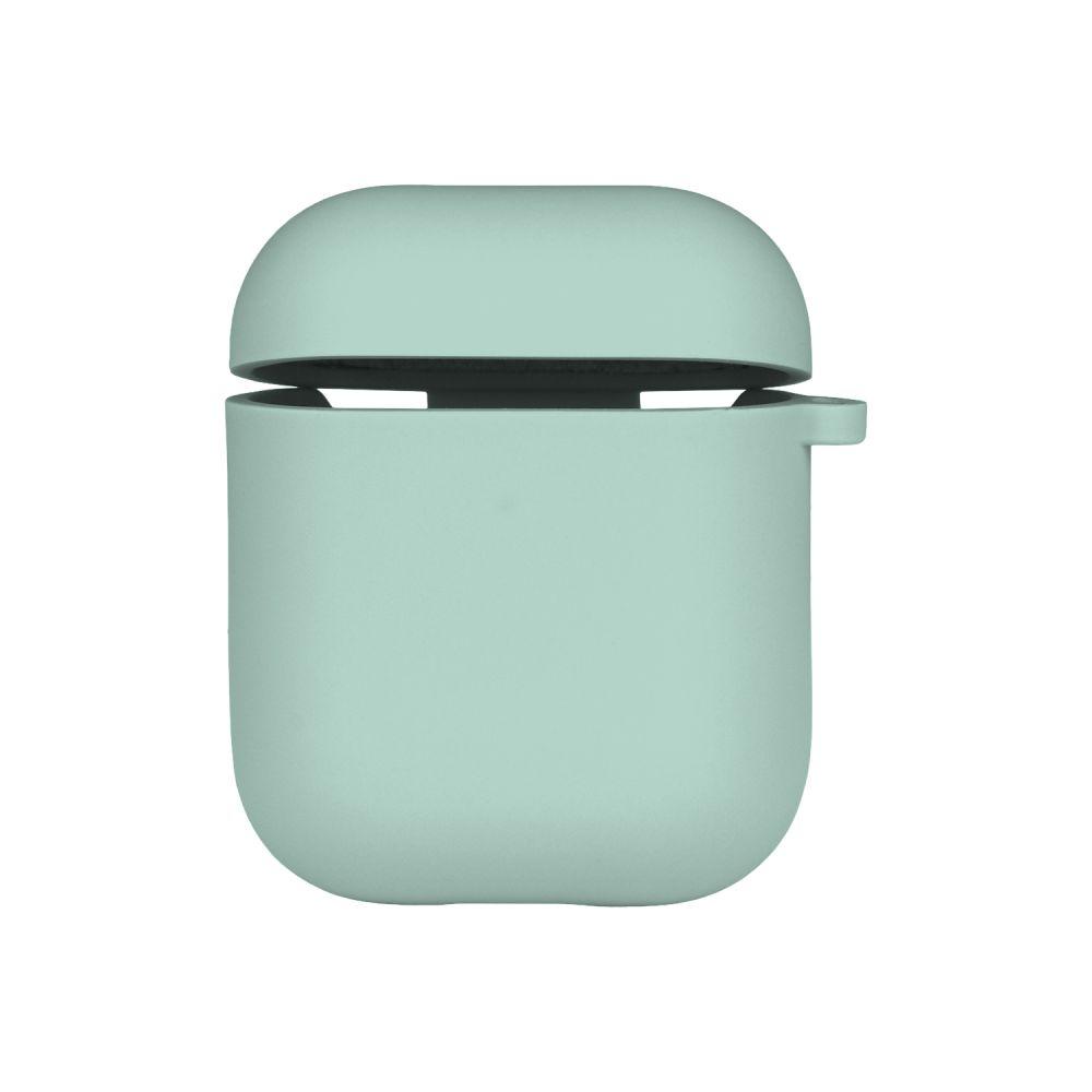 Футляр Silicone Case with microfibra для Airpods 1/2 Цвет 21.Sea blue, фото 1