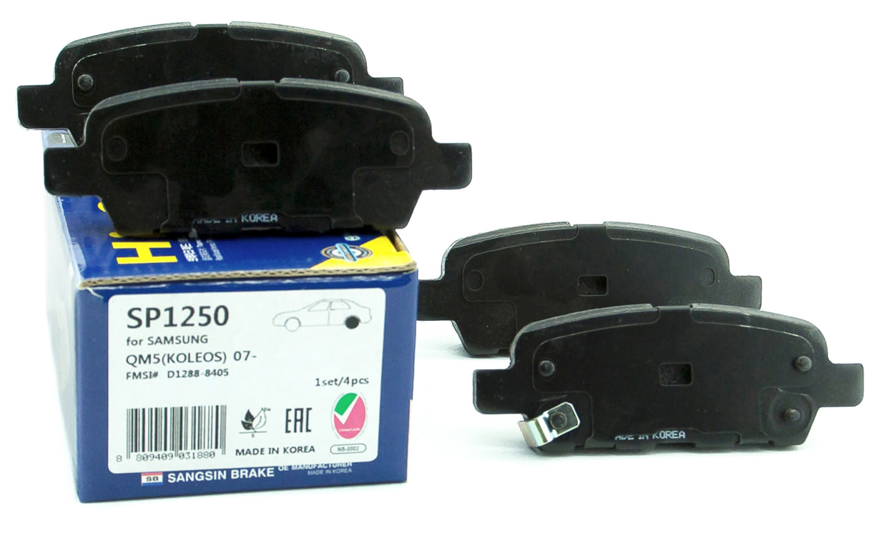 Задні колодки Тііда, Х-Трейл Т31, Кашка, Мурано, Ліф, Жук, Теана 2, Колеос (D40601BN0A) Sangsin Hi-Q SP1250, фото 1