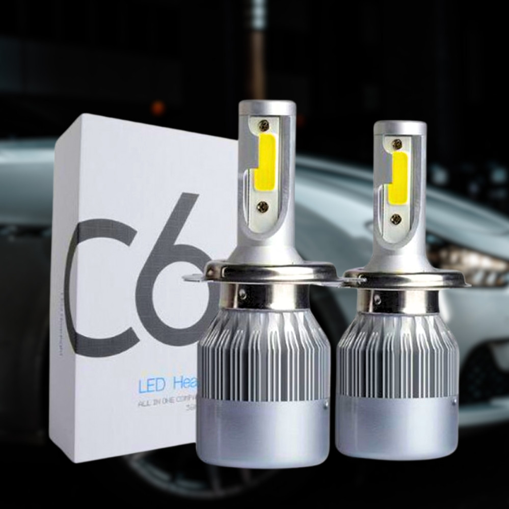Світлодіодні автомобільні LED лампи для фар C6 H4 Комплект автоламп 2 шт