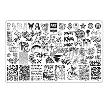 Пластина для стемпінгу "ART STAMPING" №0007 VAKULA NAILS З ДЕМО-ПЛАСТИНОЮ