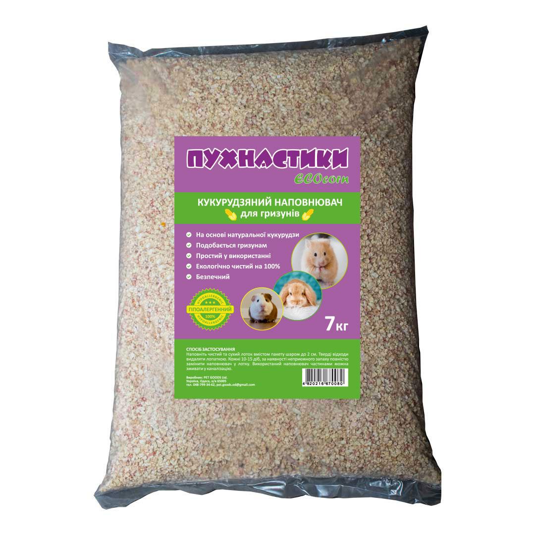 Кукурудзяний напонювач для гризунів Пухнастики ECOcorn 7 кг