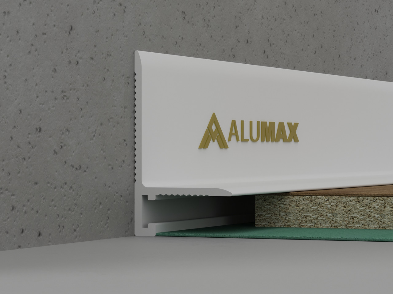 Алюмінієвий мініплінтус "антиплінтус" 22х16мм Білий, фото 1