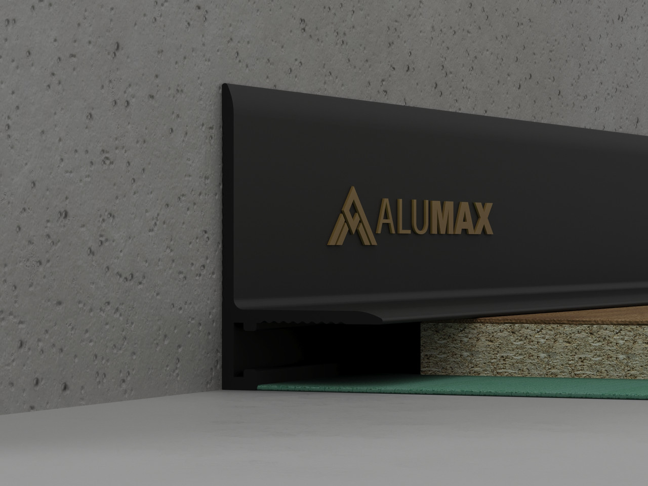 Алюмінієвий мініплінтус "антиплінтус" 22х16мм Чорний, фото 1